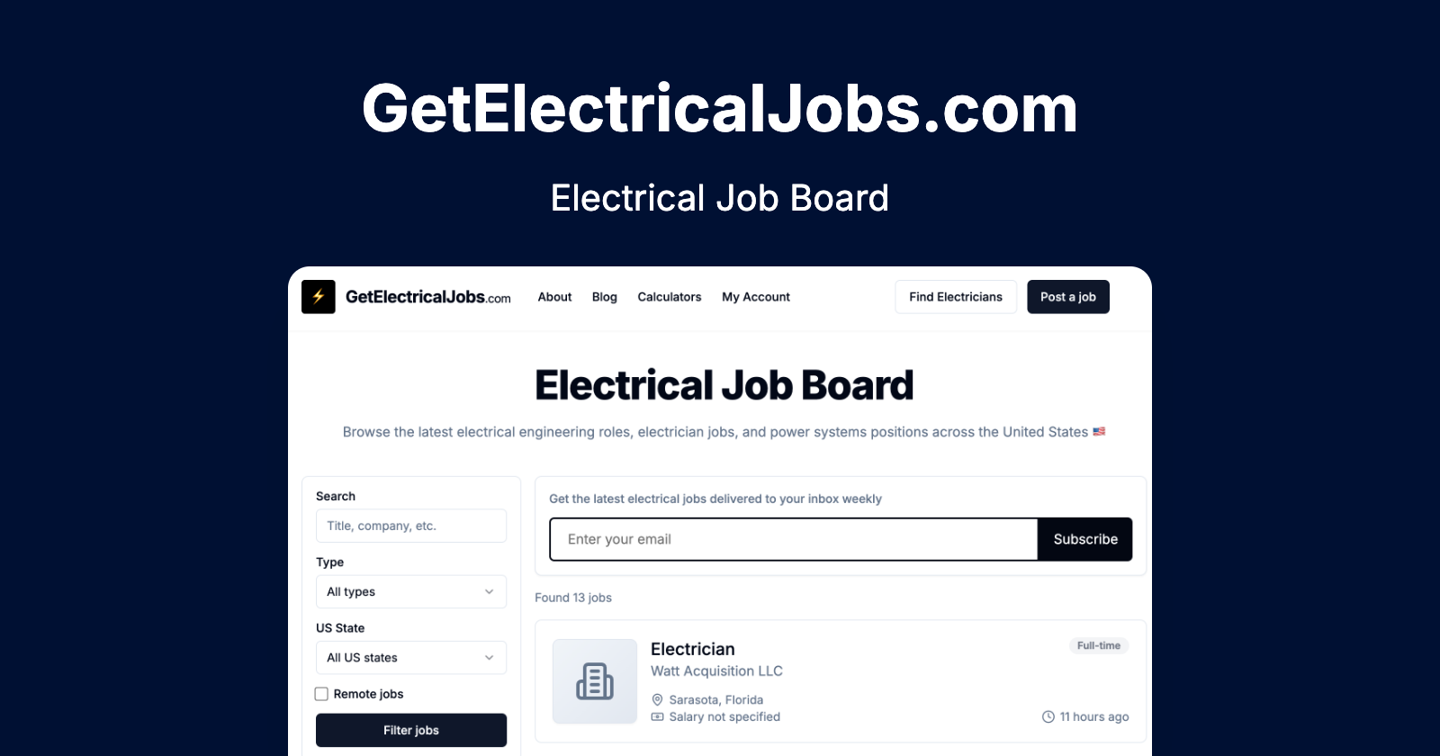 Getelectricaljobs logo